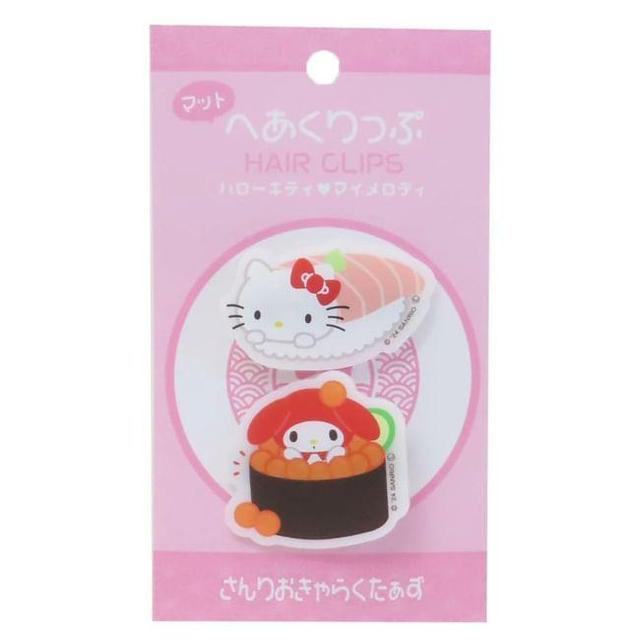 Sanrio Hello Kitty & My Melody Sushi Hair Clips (Set of 2) Product Image