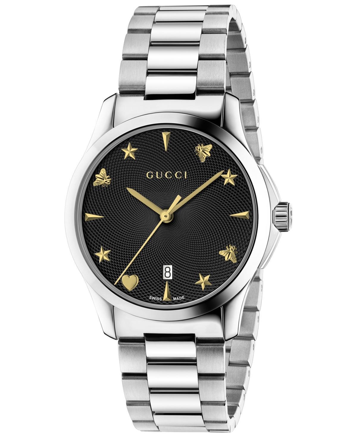 Gucci Men's 38mm Stainless Steel Watch - BLACK Product Image