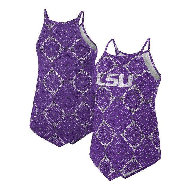 Womens Colosseum x Wrangler LSU Tigers Bandana Tank Top Product Image