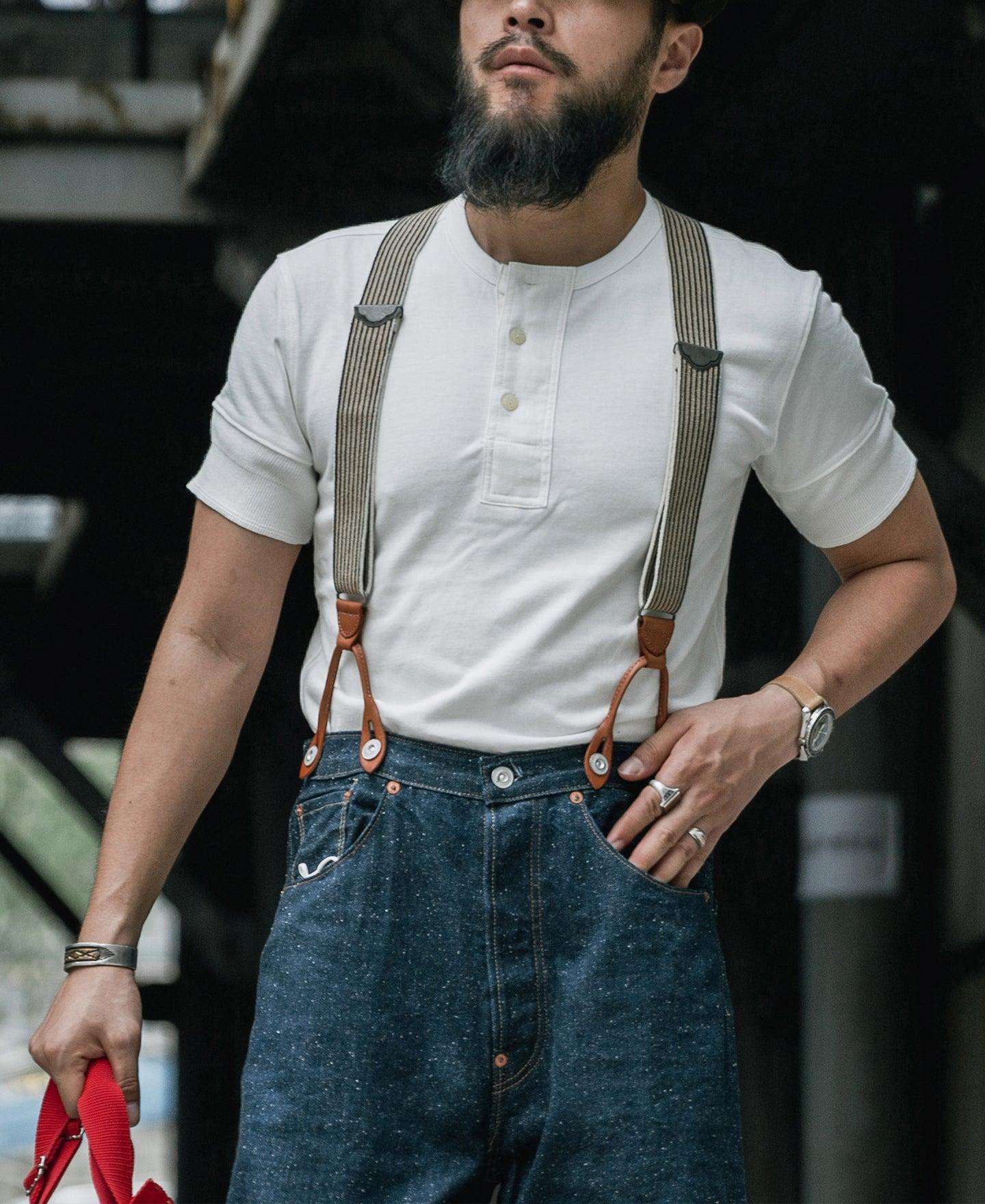 Vintage Short Sleeve Henley T-Shirt - White Product Image