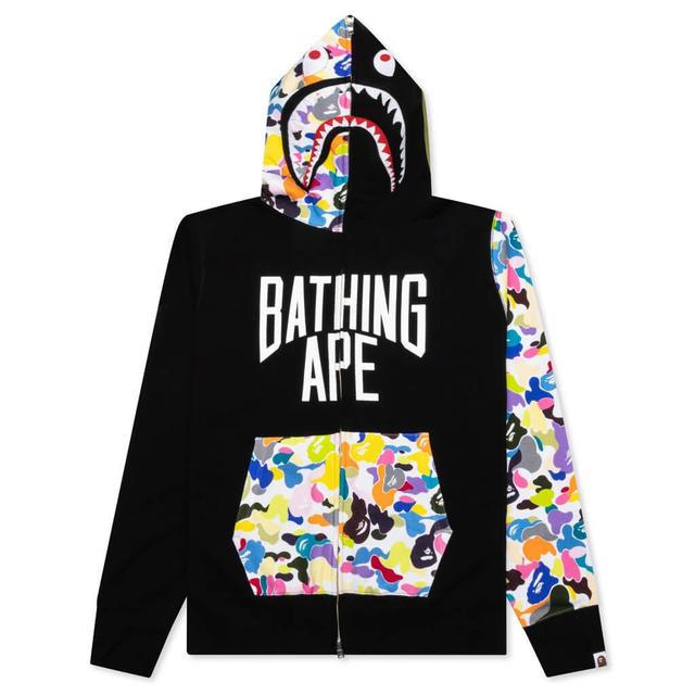 Multi Camo NYC Logo Shark Full Zip Hoodie M Male Product Image