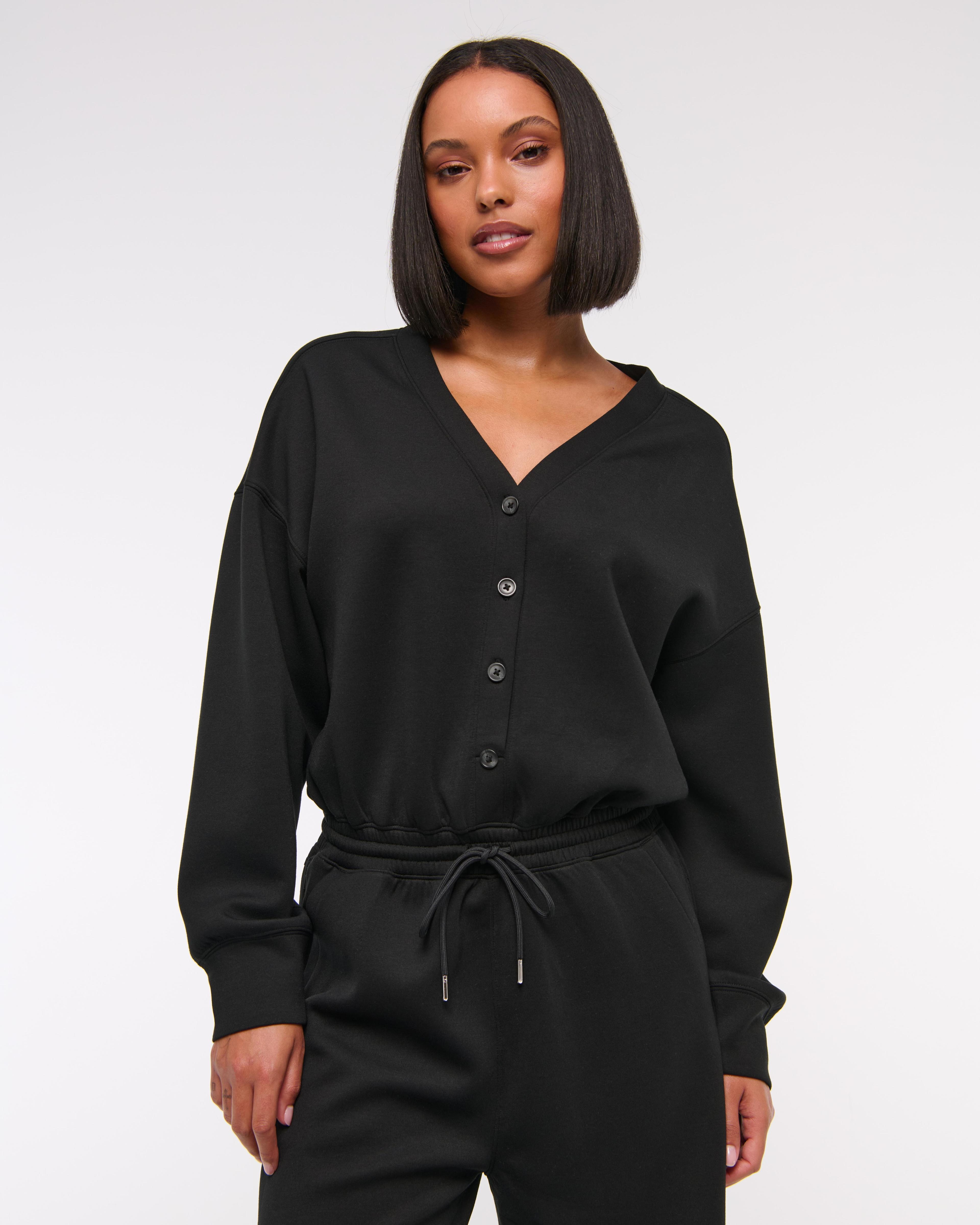 YPB neoKNIT Long-Sleeve Henley Jumpsuit Product Image