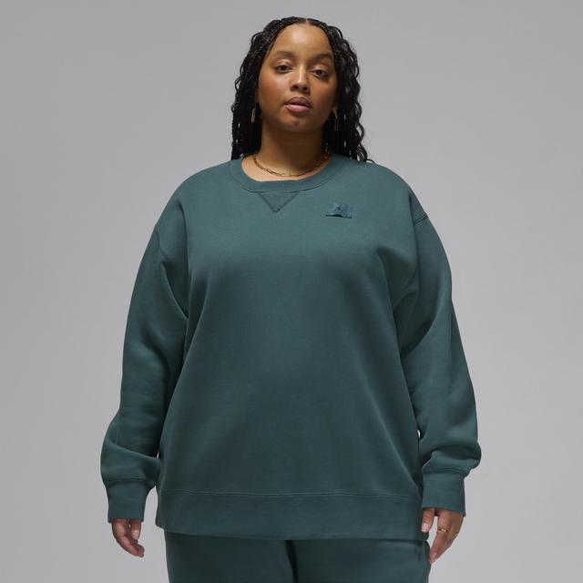 Womens Jordan Flight Fleece Crew-Neck Sweatshirt (Plus Size) Product Image