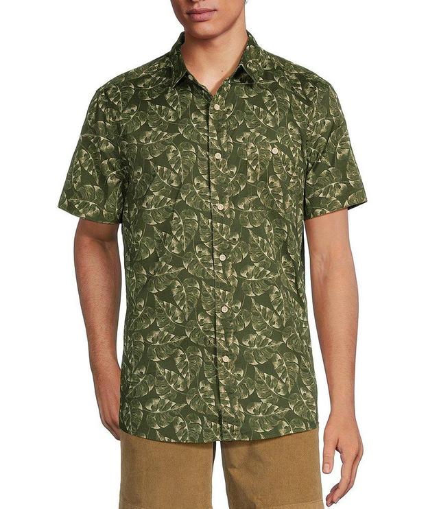 Rowm Short Sleeve Palm Print Shirt Product Image