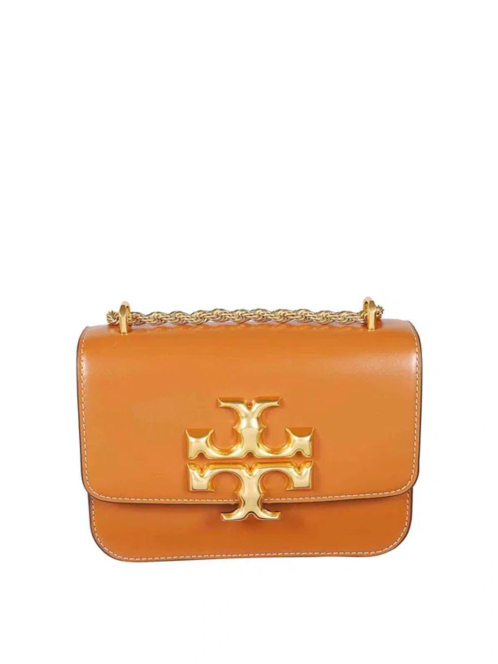 TORY BURCH Eleanor Small Leather Shoulder Bag In Whiskey Product Image