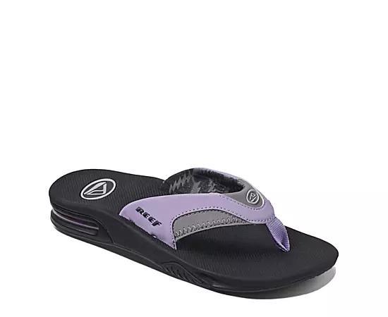 Reef Womens Fanning Flip Flop Sandal - Gray Product Image