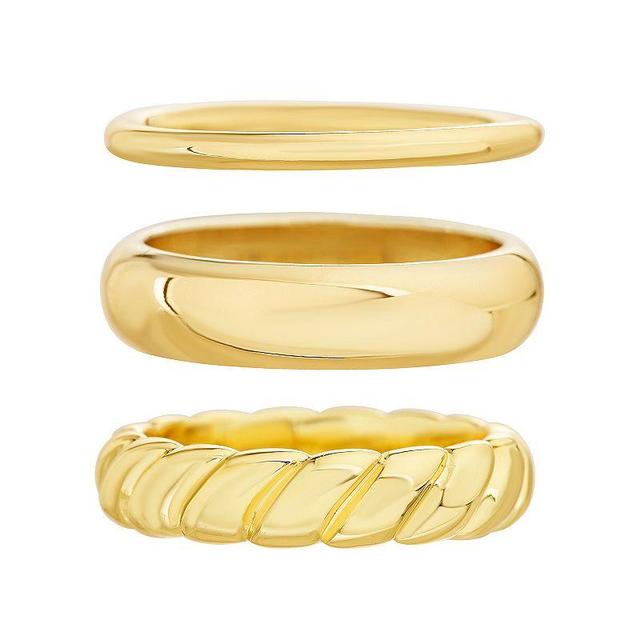 Paige Harper 14k Gold Over Recycled Brass Ring Trio Set, Womens Gold Tone Product Image