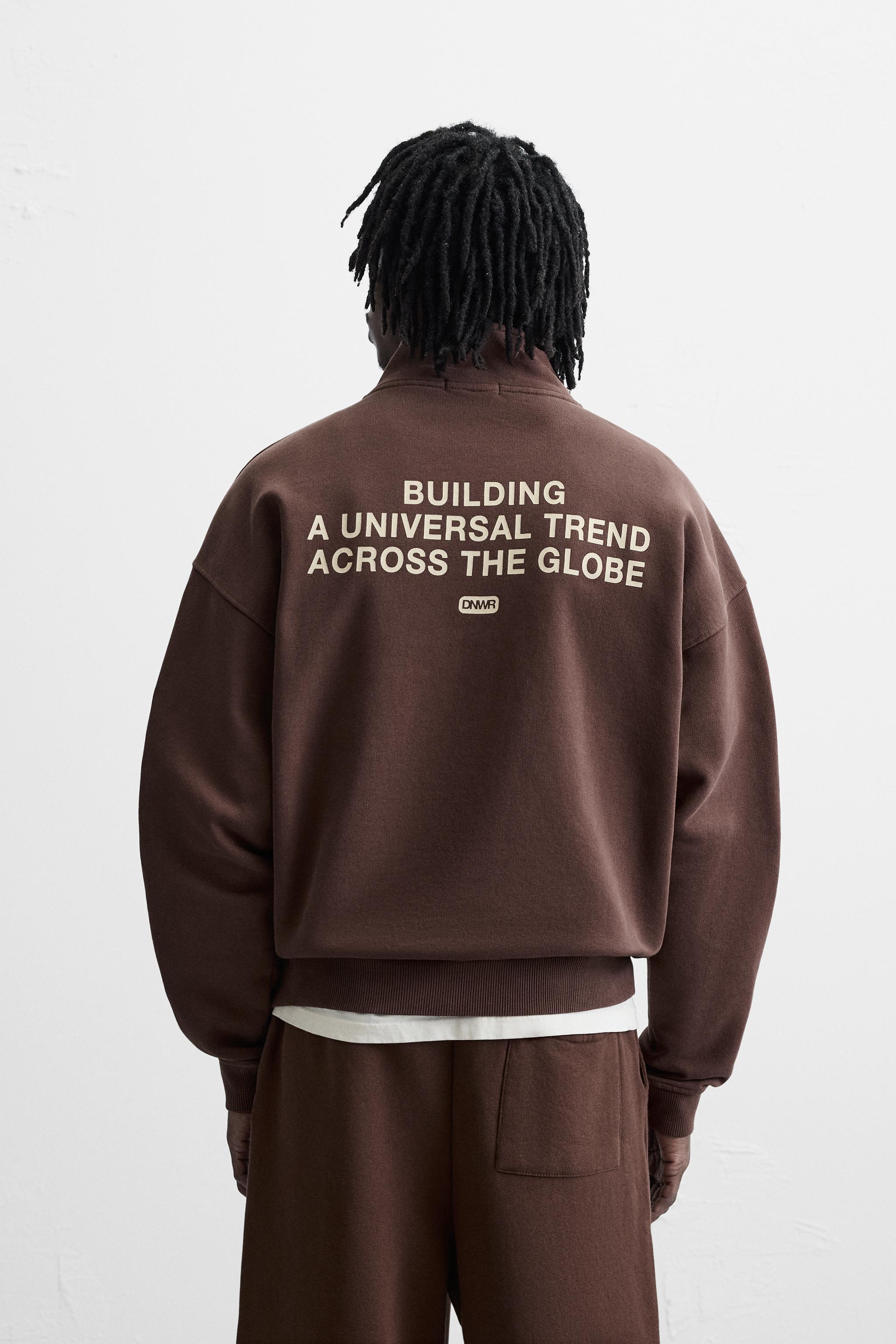 TEXT QUARTER ZIP SWEATSHIRT Product Image