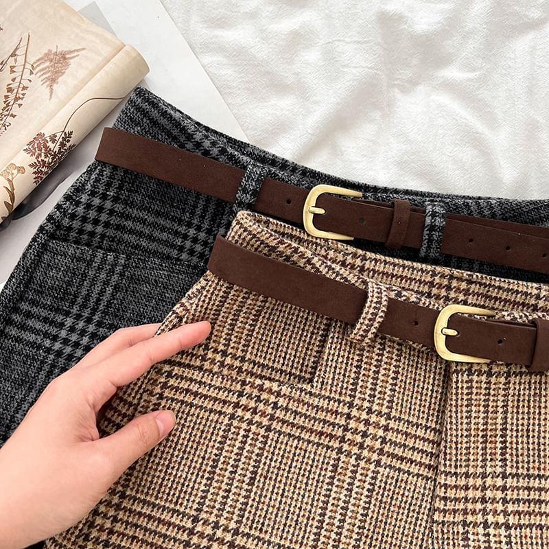 Low Rise Plaid Tweed Dress Shorts Product Image