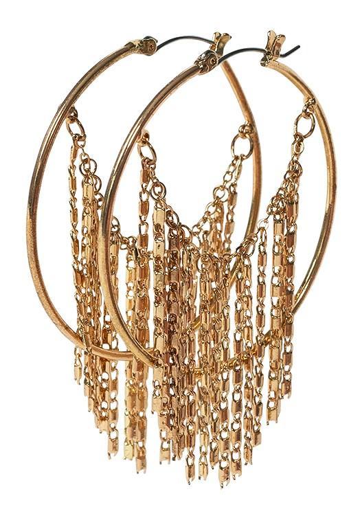 Fringe Hoop Earrings Product Image