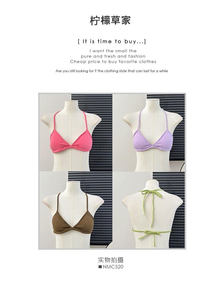 Halter Bra Top in 5 Colors Product Image