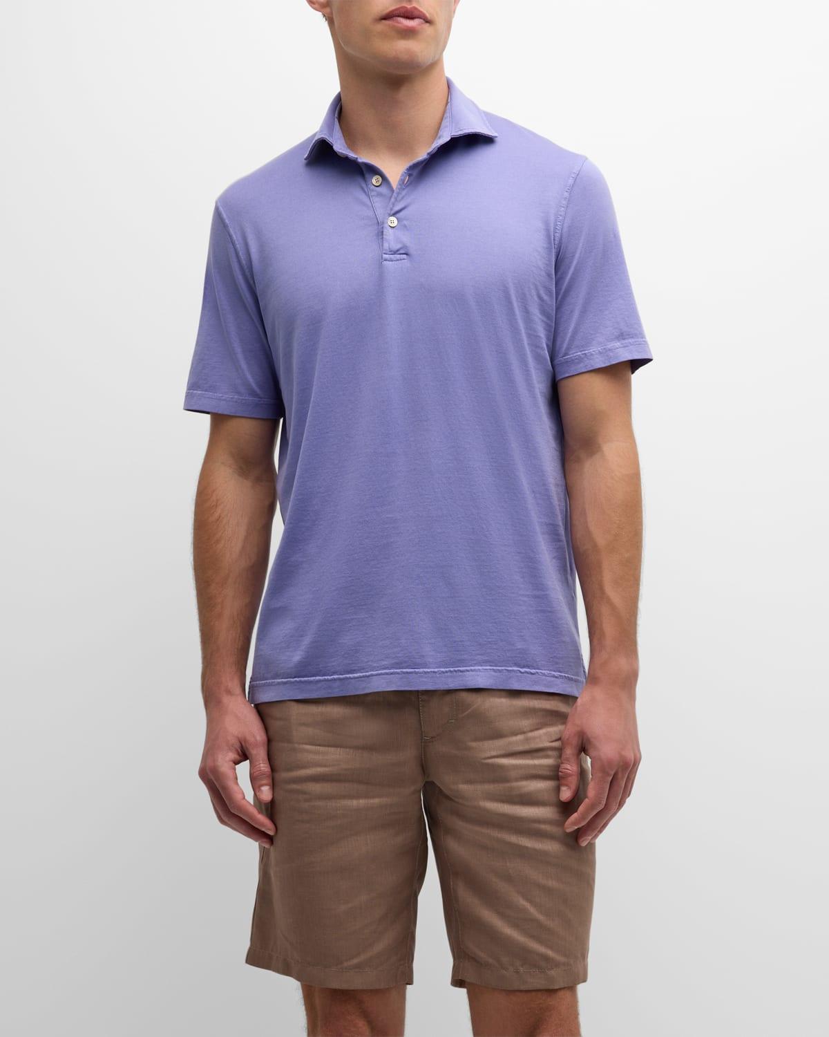 Mens Zero Cotton Jersey Frosted Polo Shirt Product Image