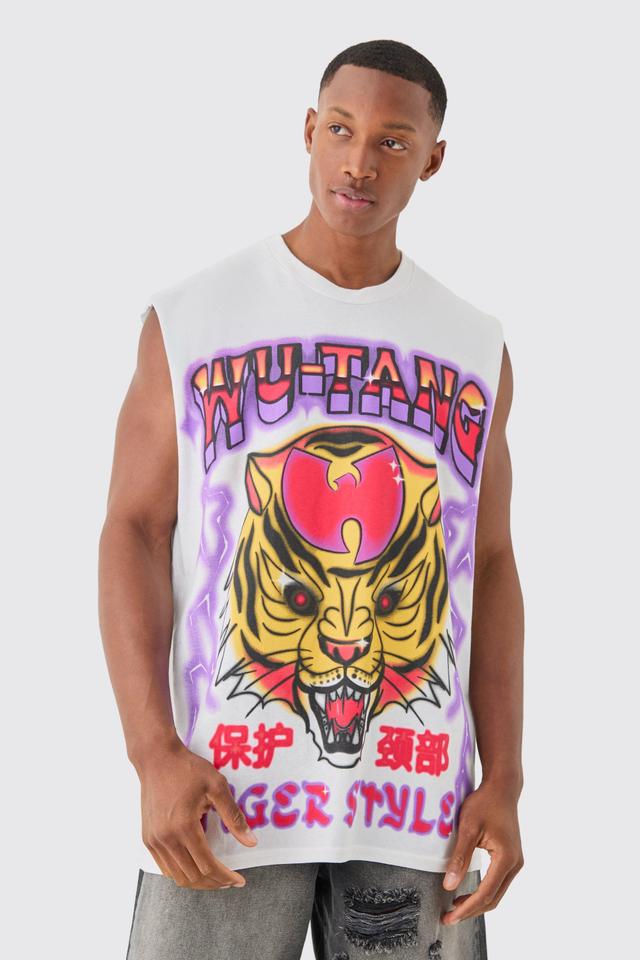 Oversized Large Scale Wu Tang License Tank | boohooMAN USA Product Image