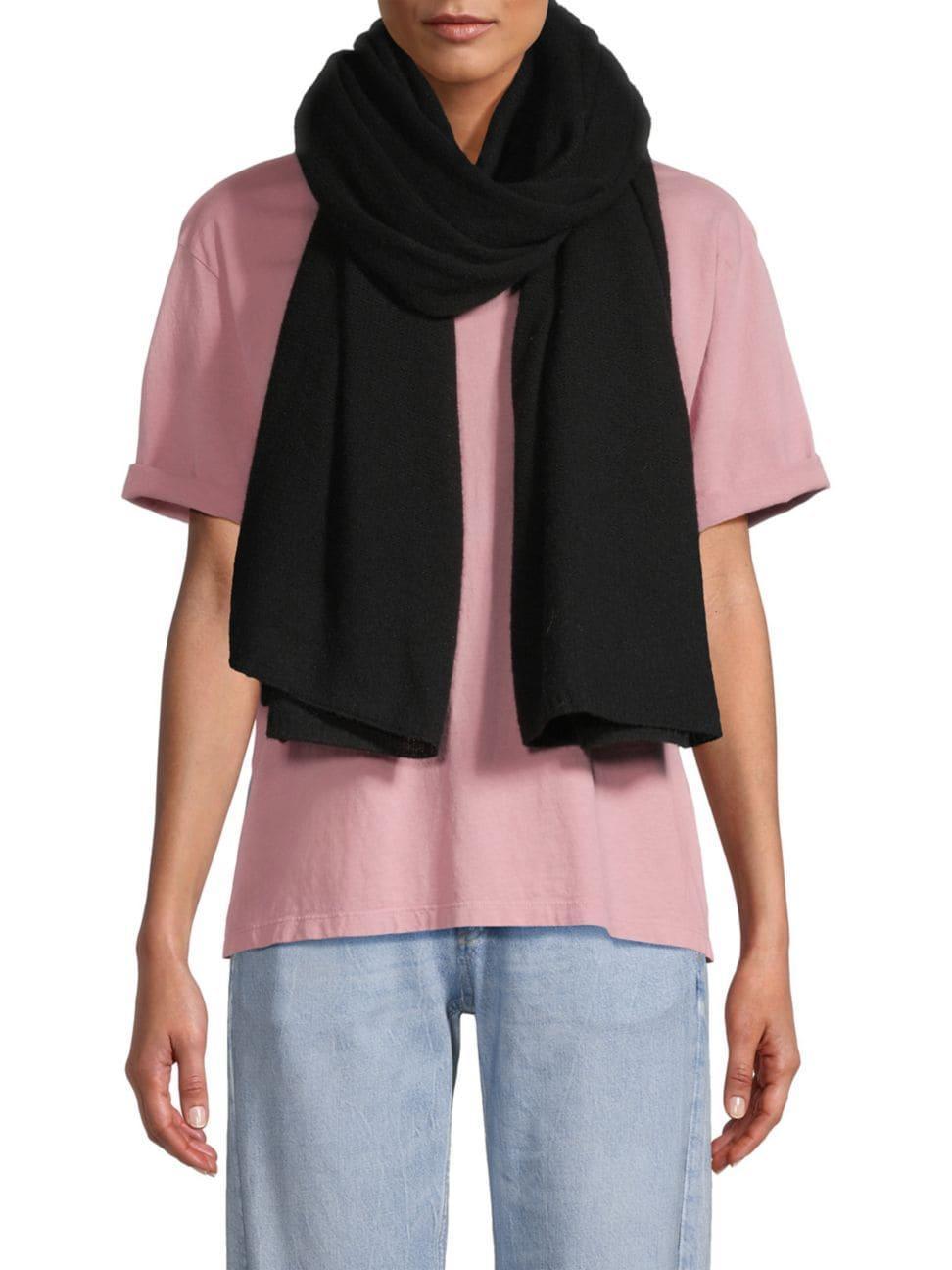 Women's Lightweight Cashmere Travel Wrap In Black Product Image