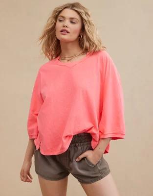 Aerie Summer House Slouchy Oversized T-Shirt Product Image