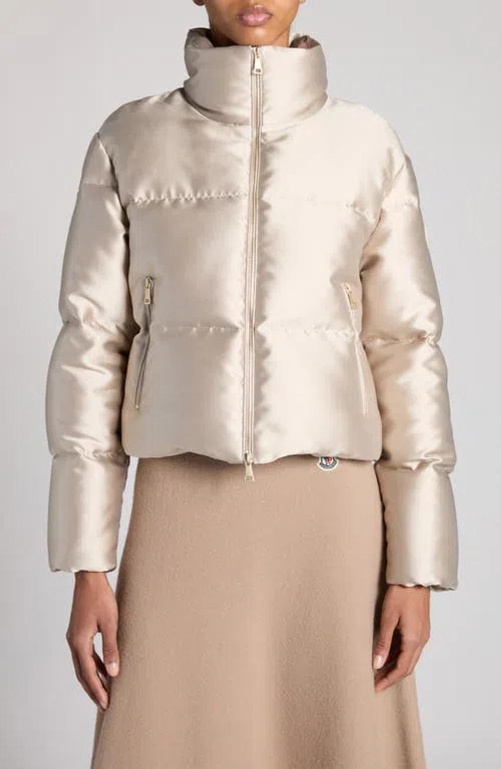 MONCLER Bonnelles Down Puffer Jacket In Beige Product Image