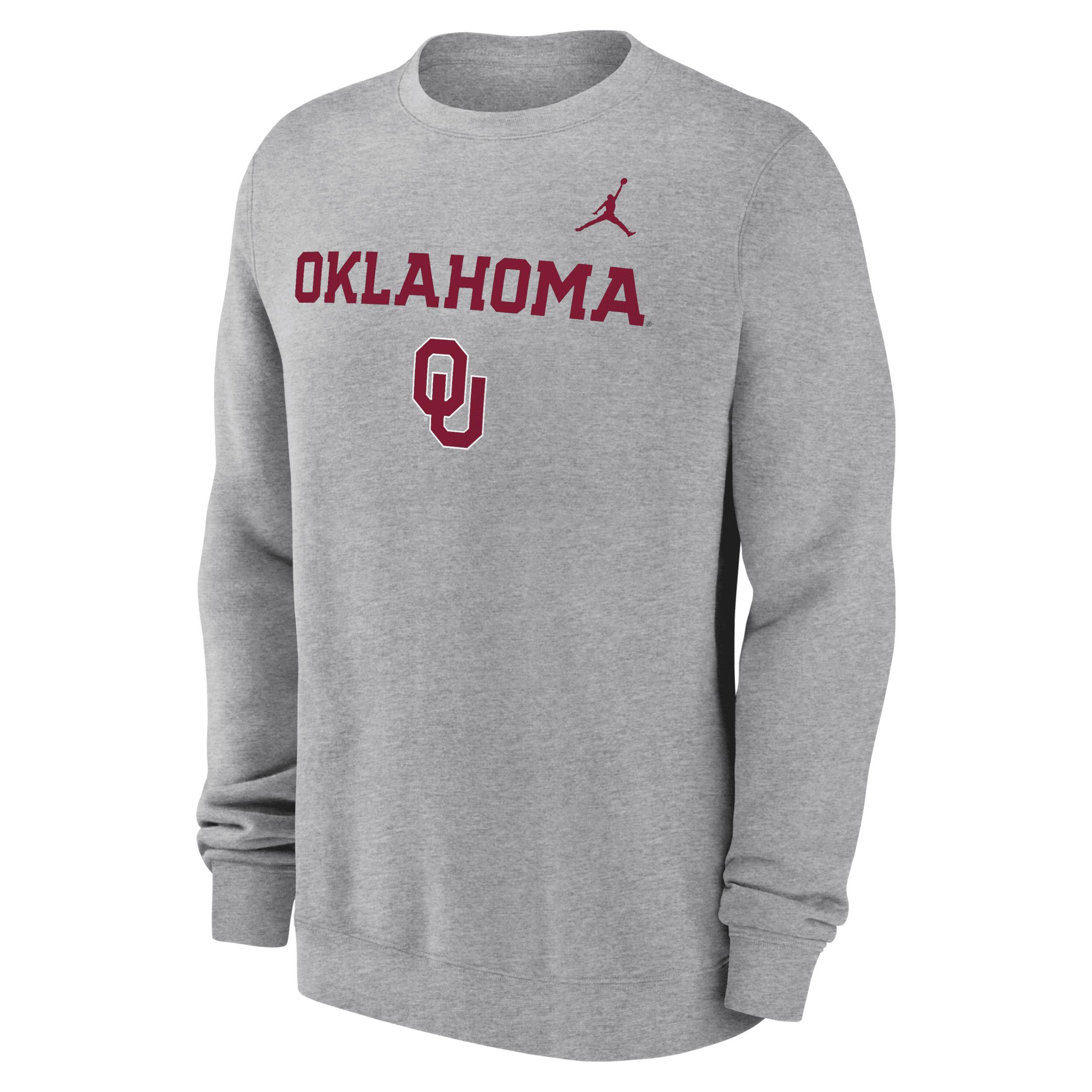 Men's Oklahoma Sooners Primetime Primary Stack Jordan College Pullover Crew Product Image