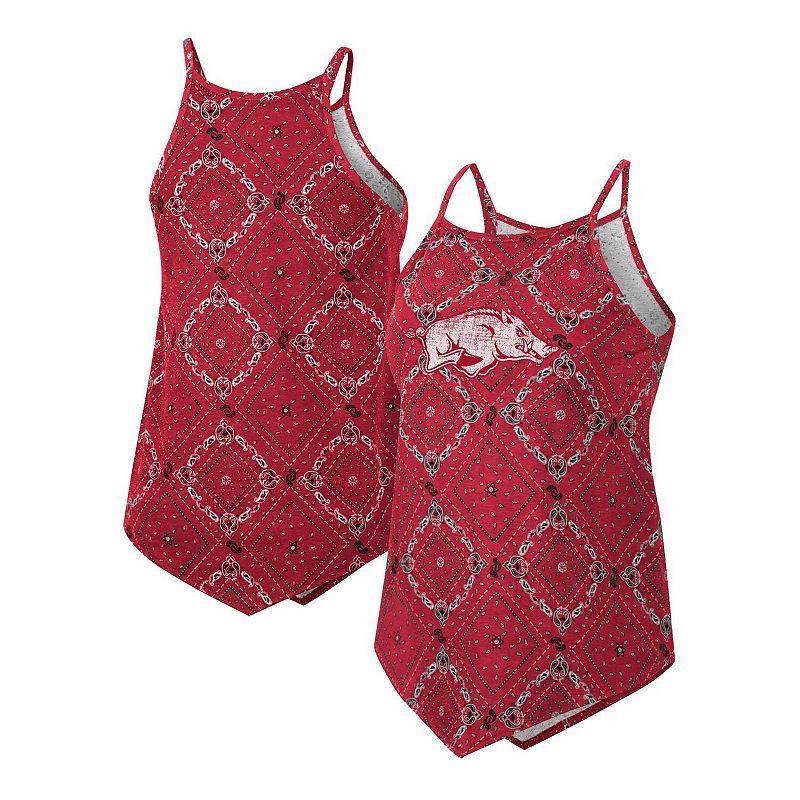 Womens Colosseum x Wrangler Cardinal Arkansas Razorbacks Bandana Tank Top Product Image