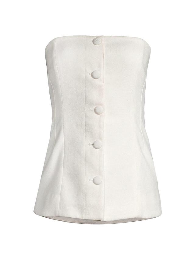 Womens Ottavia Strapless Buttoned Top Product Image