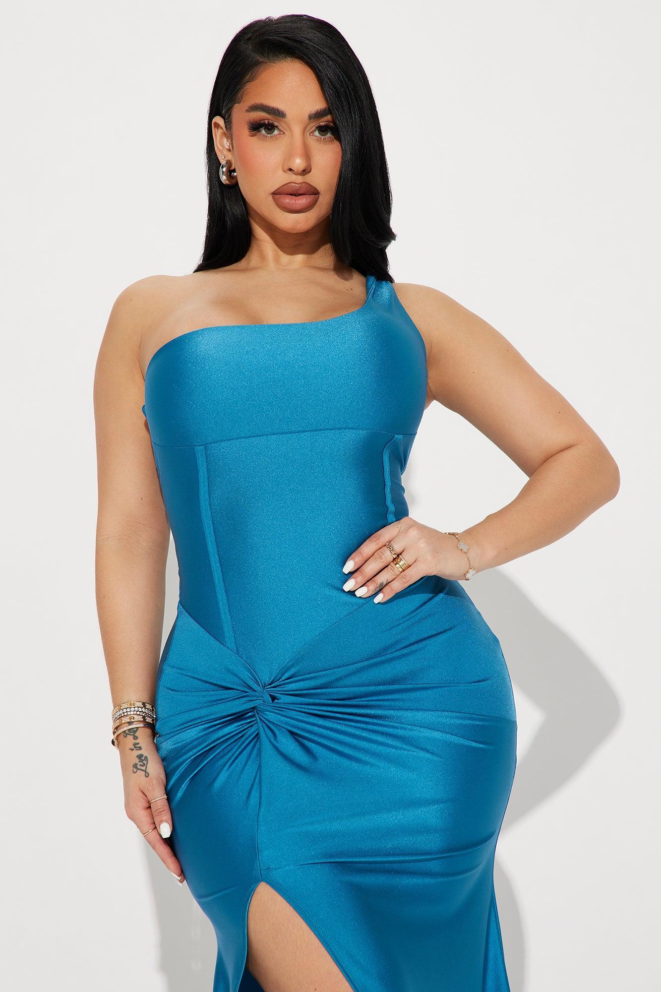 Grab A Glass Maxi Dress - Teal Product Image