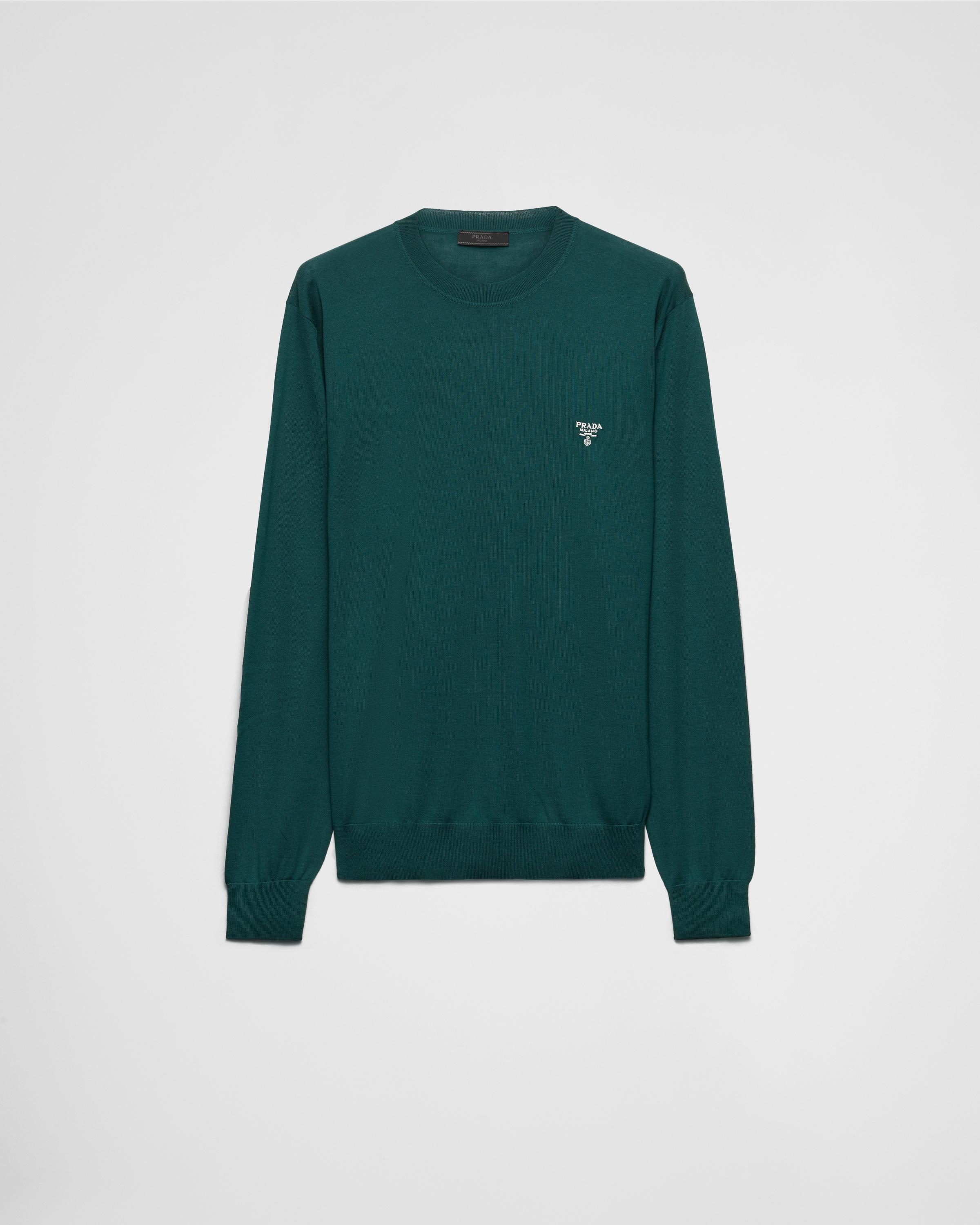 Superfine wool crew-neck sweater Product Image