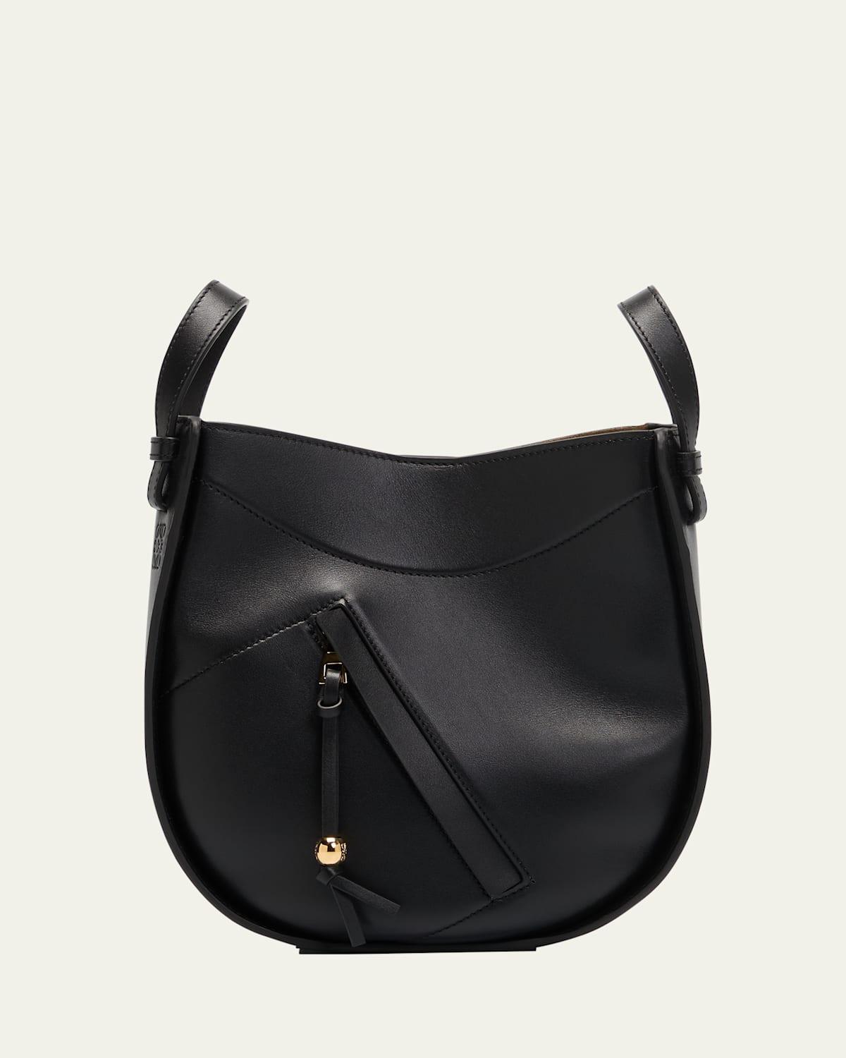 LOEWE Hammock Slice Leather Crossbody Bag In Black Product Image