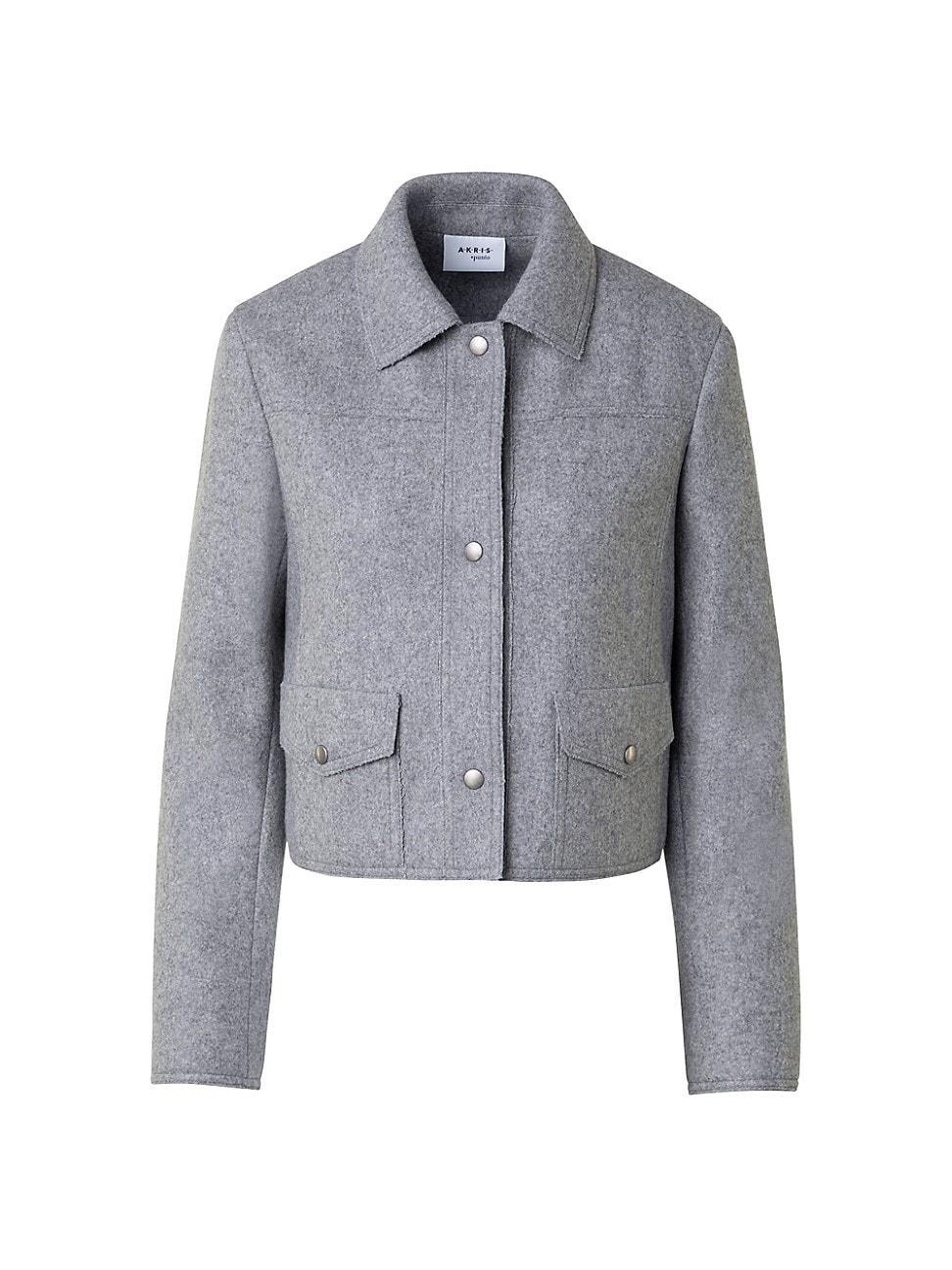 Womens Felted Wool-Blend Short Jacket Product Image