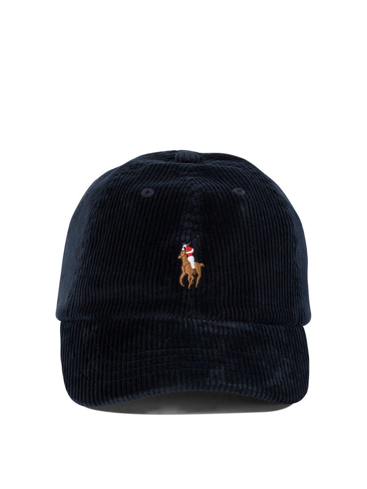 POLO RALPH LAUREN Blue Corduroy Baseball Cap Hat In Navy Product Image