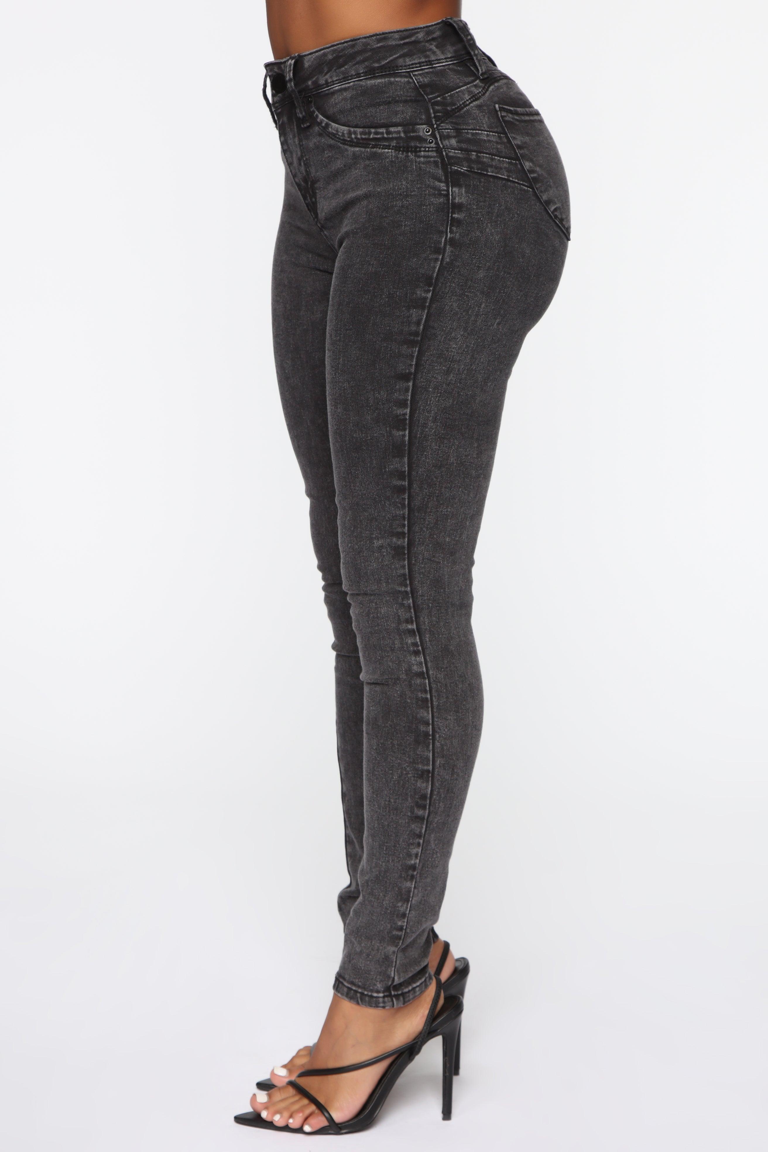 Got You On Lockdown Skinny Jeans - Acid Wash Black Product Image