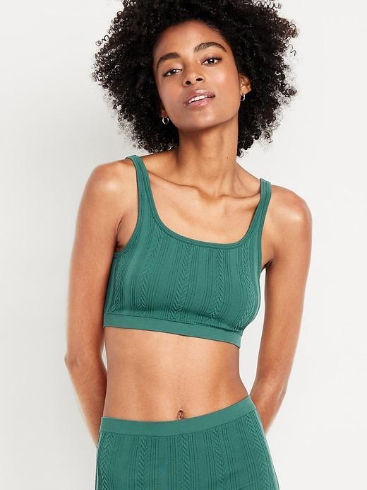 Seamless Cable-Knit Bralette Product Image