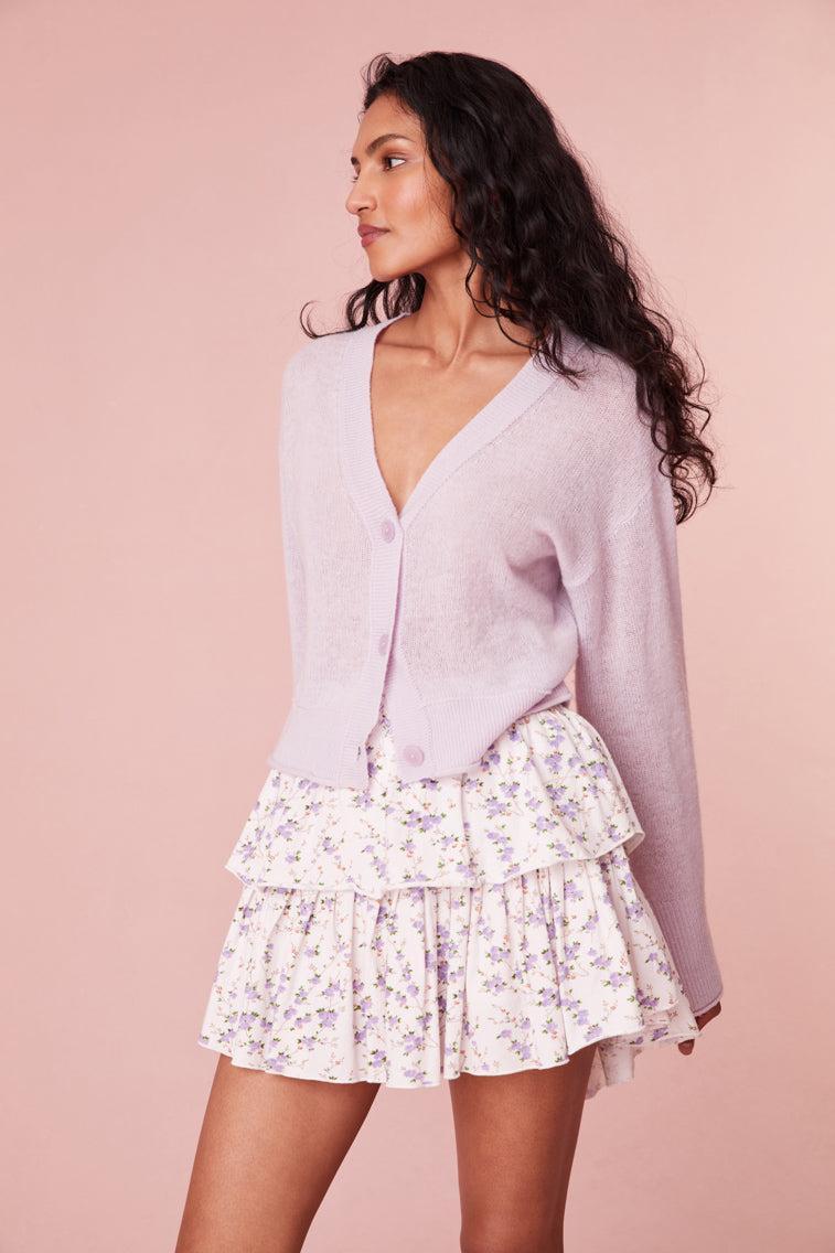 Ruffle Mini Dainty Lilac Skirt product image