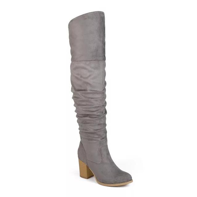 Journee Collection Kaison Womens Tall Boots Grey Product Image