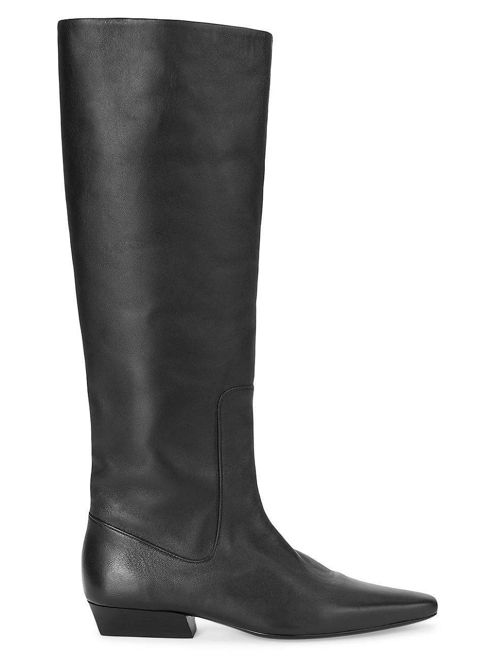 Womens Wally Flat Leather Boots Product Image