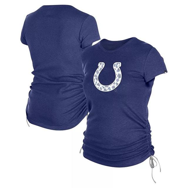 Womens New Era Royal Indianapolis Colts Ruched Side T-Shirt Product Image