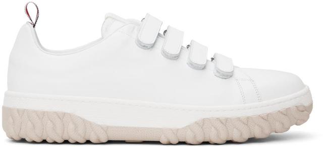 White Velcro Sneaker In 100 White Product Image