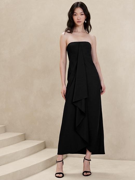 Drape-Front Maxi Dress product image