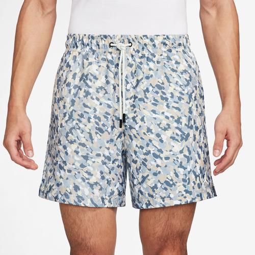 Jordan Mens Jordan Essential Poolside AOP Shorts - Mens Blue Tint/White Product Image