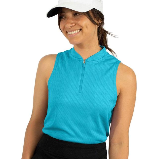 Three Sixty Six Women's Sleeveless 1/2 Zip Golf Polo Product Image