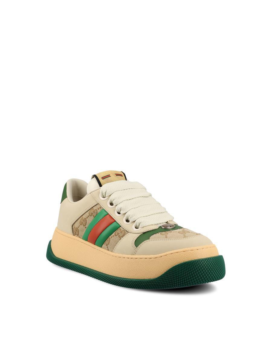 GUCCI Screener Sneaker In Ivory,green Product Image