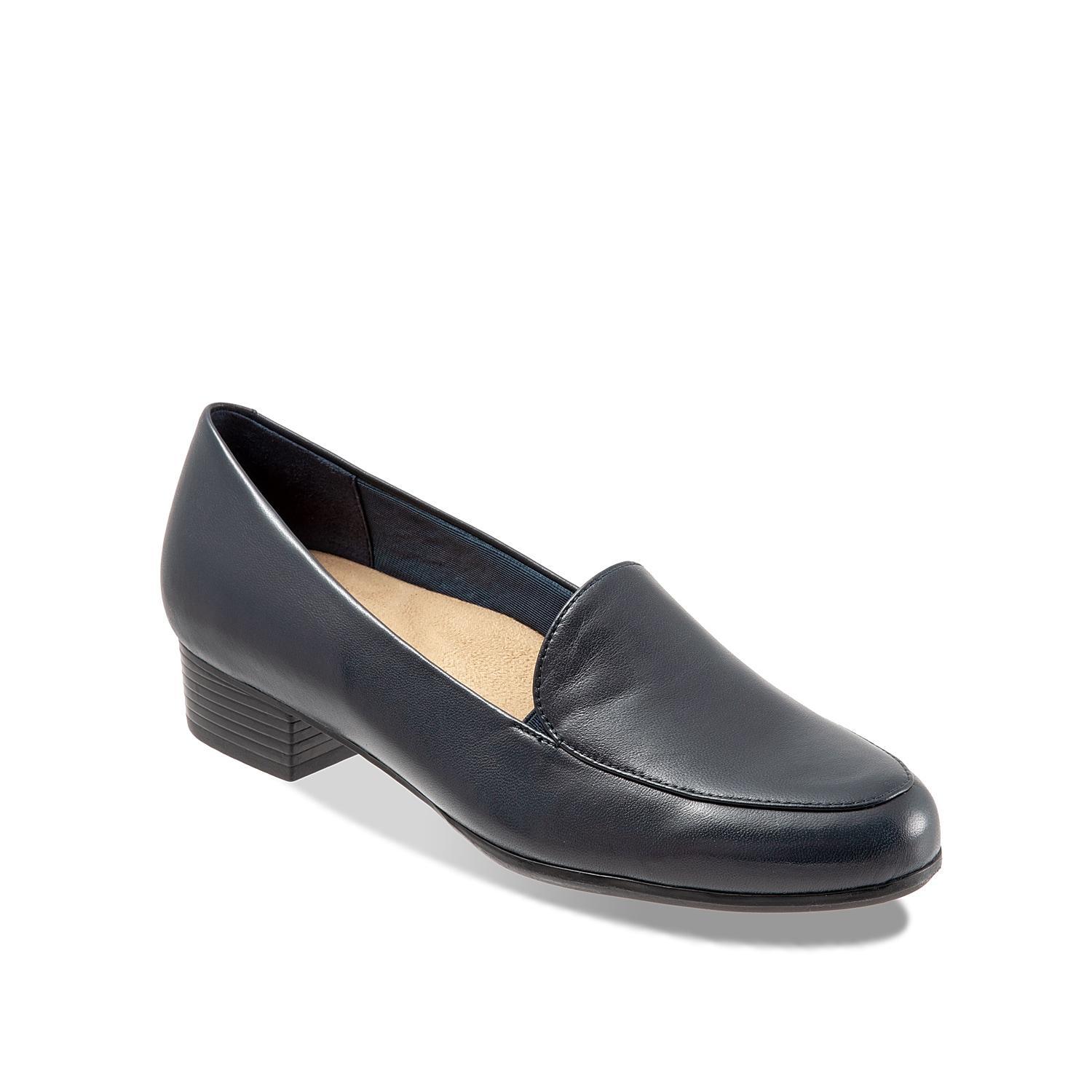 Trotters Monarch Leather Slip-On Block Heel Loafers Product Image