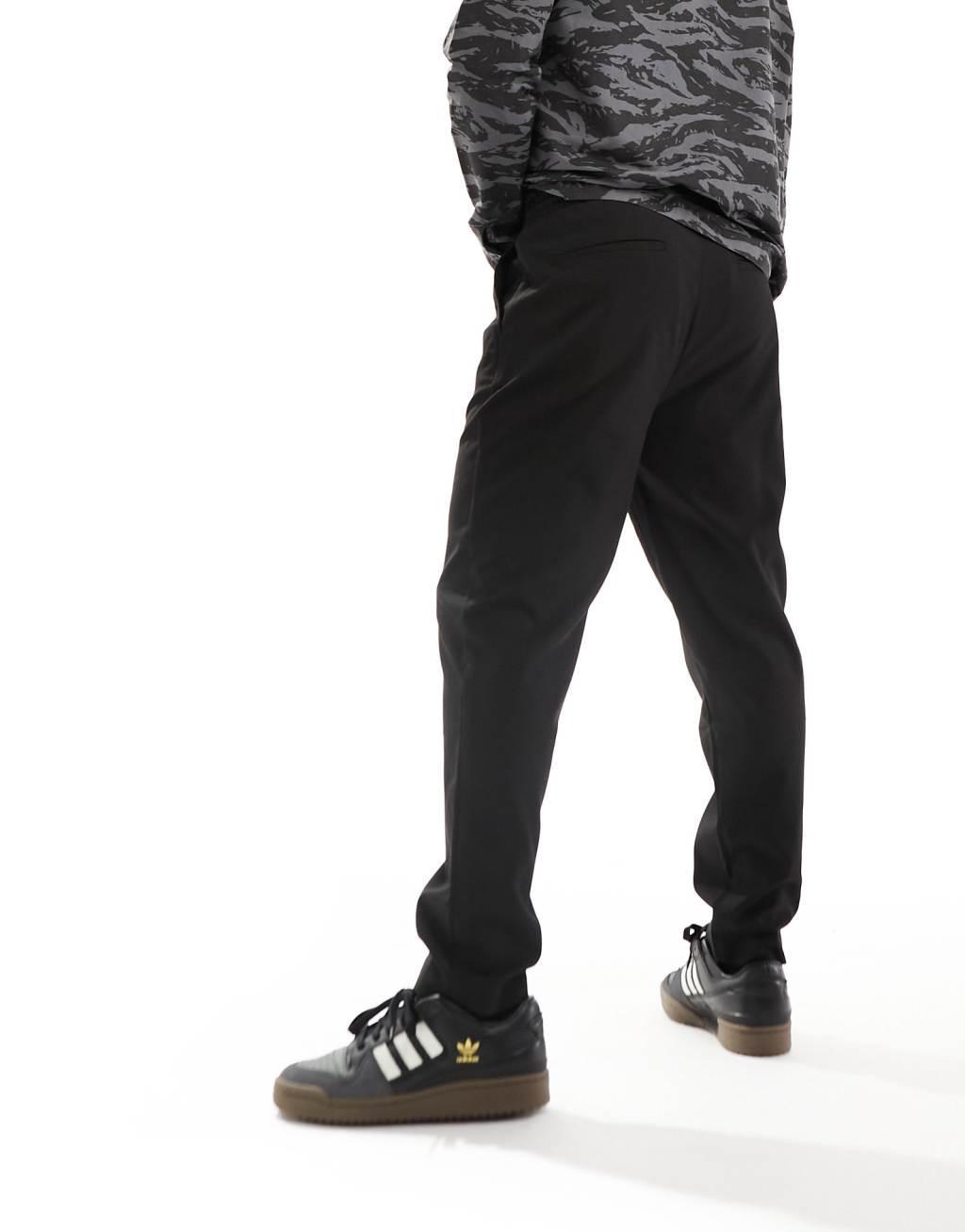 Pull&Bear tailored pants in black Product Image