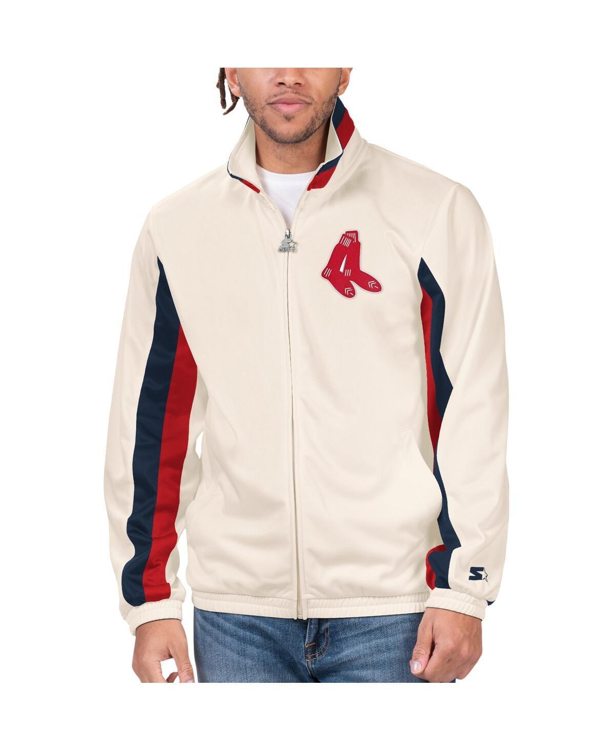 Mens Starter Cream Boston Red Sox Rebound Cooperstown Collection Full-Zip Track Jacket Product Image