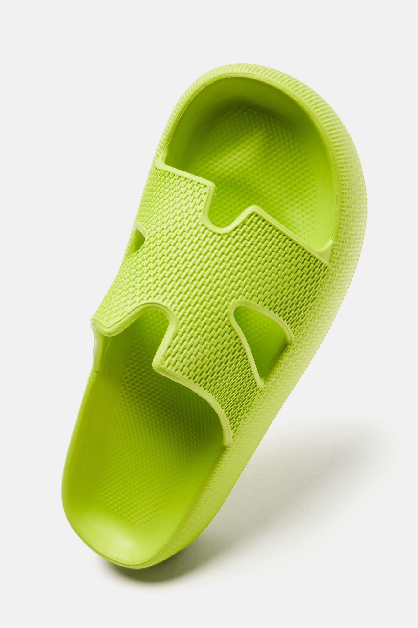 Can You Dig It Casual Slides - Lime Product Image