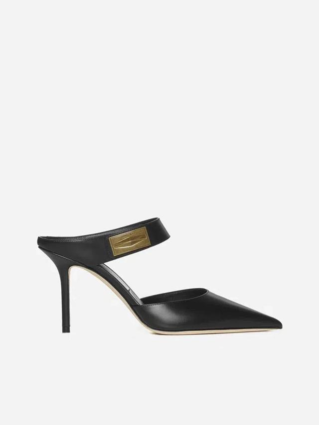 JIMMY CHOO Nell 85 Mules In Black Product Image