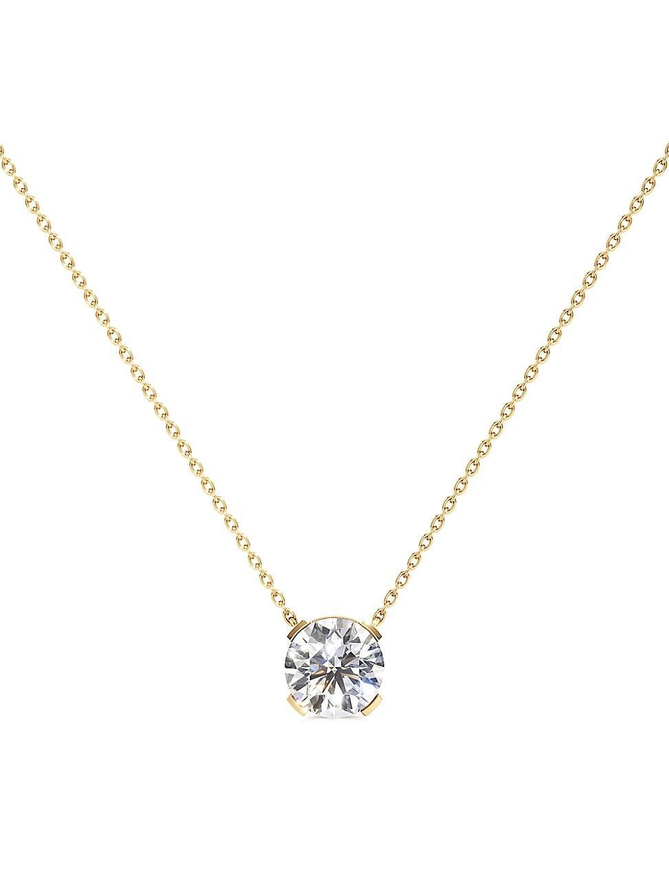 Womens Meta 18K Yellow Gold & 1.01 TCW Lab-Grown Diamond Pendant Necklace Product Image