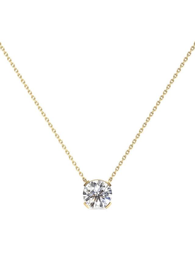 Womens Meta 18K Yellow Gold & 1.01 TCW Lab-Grown Diamond Pendant Necklace Product Image