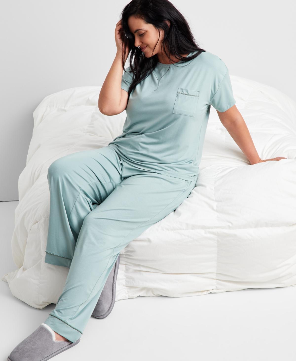 State of Day Womens 2-Pc. Fluid Knit Pajamas Set, Created for Macys Product Image