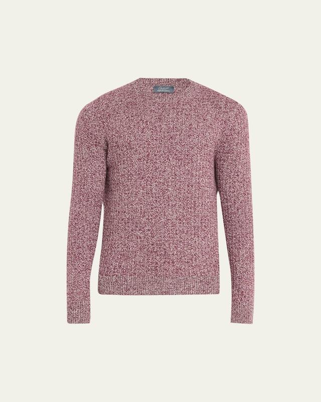 Mens Cashmere Marled Knit Crewneck Sweater Product Image