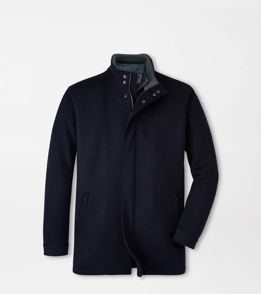 Peter Millar Mens Crown Flex Fleece City Coat | Color: Navy | Size: M Product Image