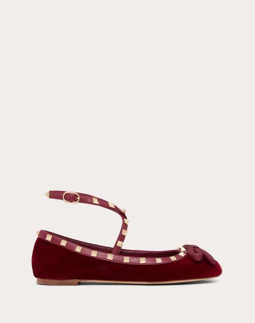 ROCKSTUD VELVET BALLERINA Product Image